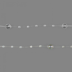 Бусы на бобине (акрил) YH38, 8+3 мм 1/60 м