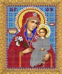 Рисунок на ткани для вышивания бисером 421М "Прсв. Богородица Благоуханный Цвет"