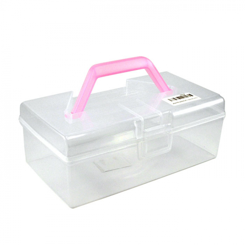 Контейнер пластиковый с розовой ручкой