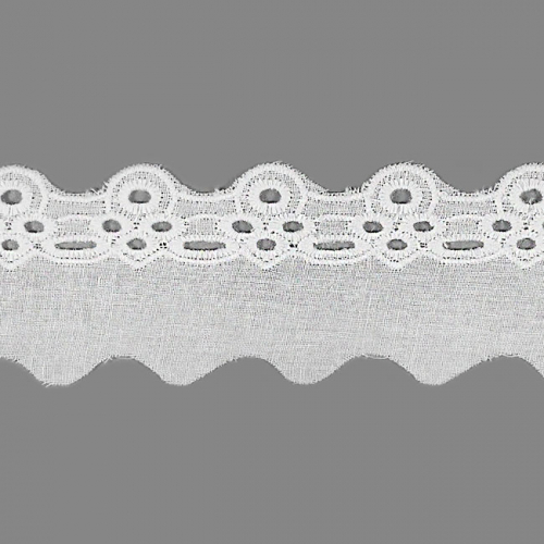 Прошва №M-2421 х/б ш.4 см белый  1/15 ярд