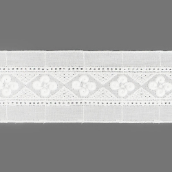 Прошва №M3869 х/б ш.5 см белый  1/13,7 м