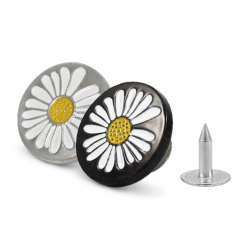 Пуговица джинсовая 17 мм "Ромашка" 1/50 шт