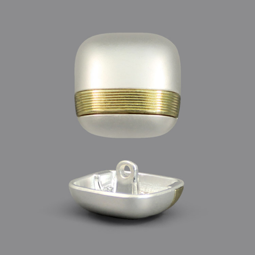 Пуговица №3587 (металл) 34L мат.серебро/золото 1/10 шт