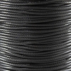 Шнур вощёный 1 мм чёрный Корея