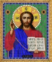 Рисунок на ткани для вышивания бисером 363М «Иисус»