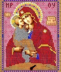 Рисунок на ткани для вышивания бисером 402М "Прсв.Богородица Почаевская"
