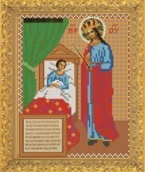 Рисунок на ткани для вышивания бисером 358М "Образ Прсв. Богородицы Целительница"