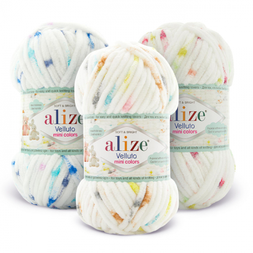Пряжа Alize Velluto Mini Colors Пряжа Alize Velluto Mini Colors