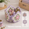 Канва пластиковая "Цветок" 8х8 см 1/50 шт